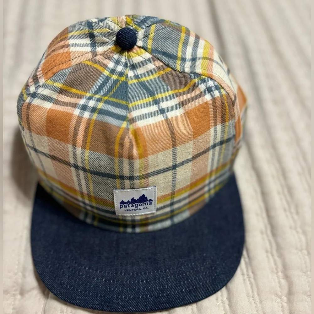 Patagonia NWT Plaid Range Snap Back Organic Cotton‎ Hat
